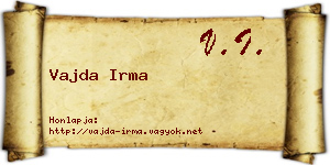 Vajda Irma névjegykártya